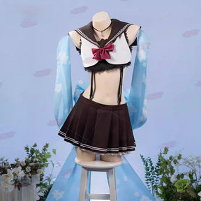 Shusheng-R Azur Lane IJN Yukikaze Cosplay Costume JK Uniform Lovely Uniform Halloween Party Role Play Outfit Women