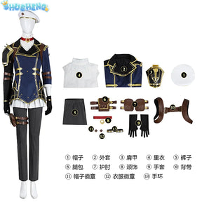 Game lol Caitlyn kilamman cosplay costume women uniform full set Halloween carnival costume outfit