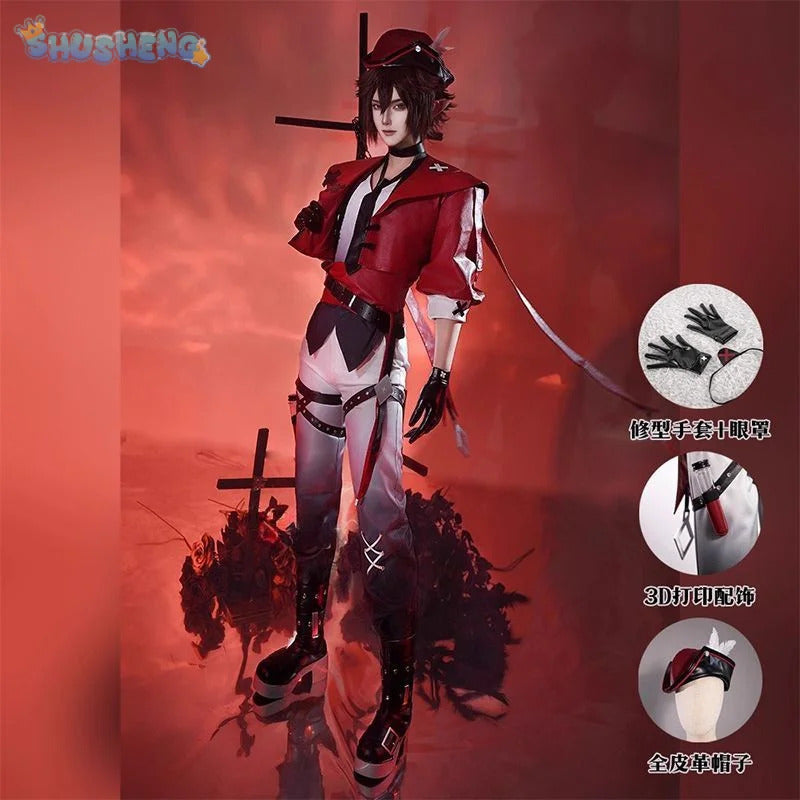 Anime AOTU Anmicius Cosplay Costume Leather jacket pants props tie accessories set Halloween men women fashion New uniform