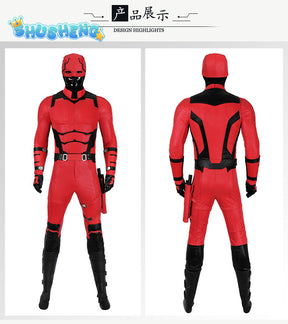 New Daredeviling Cosplay Born Again Cosplay Costume Jumpsuit Helmet Gloves Leggings For Game Party Custom Made