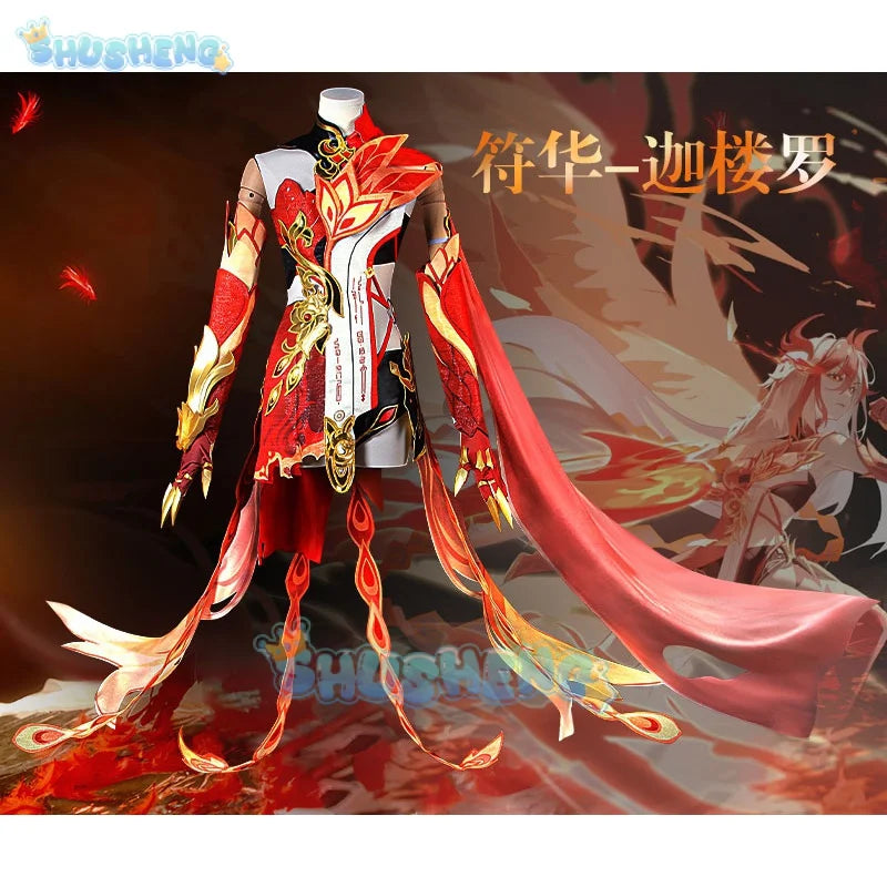 Anime game honkai impact 3 Fu Hua Fuka ceremonial dress sexy Halloween Carnival role cosplay costume complete set