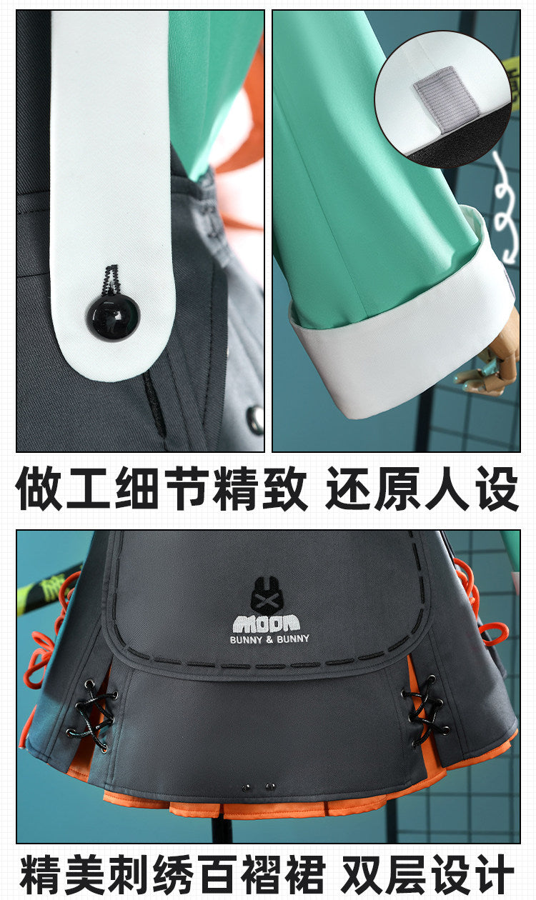 Shusheng-R Zenless Zone Zero Zhao Cosplay Costume Halloween Party Uniform Accessories Props Shoes Gloves Tail Complete Set