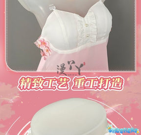 Anime Yosuga No Sora Kasugano Sora Cosplay Costume Girl Sweet Lolita Dress Pajamas Summer Nightgown Ruffle Nightwear Clothes