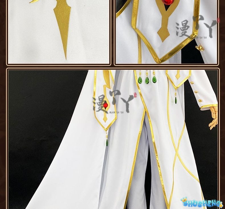 Code Geass Lelouch of the Rebellion Anime Lelouch Lamperouge Cosplay Costume Emperor Uniform Unisex Cos Convention Gift
