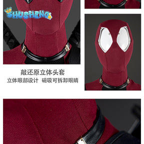 Kids Deadpool Bodysuit Superhero Cosplay Jumpsuit Suit Boys Fantasy Movie Character Peter Parker Dress Up Mask Costume fencing