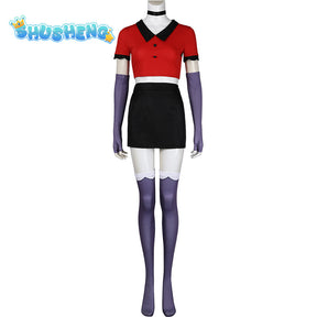 Anime Charlie Morningstar Vaggie Cosplay Hazbin Cos Hotel Fantasia Costume Disguise Adult Women Uniform dress Halloween Suit