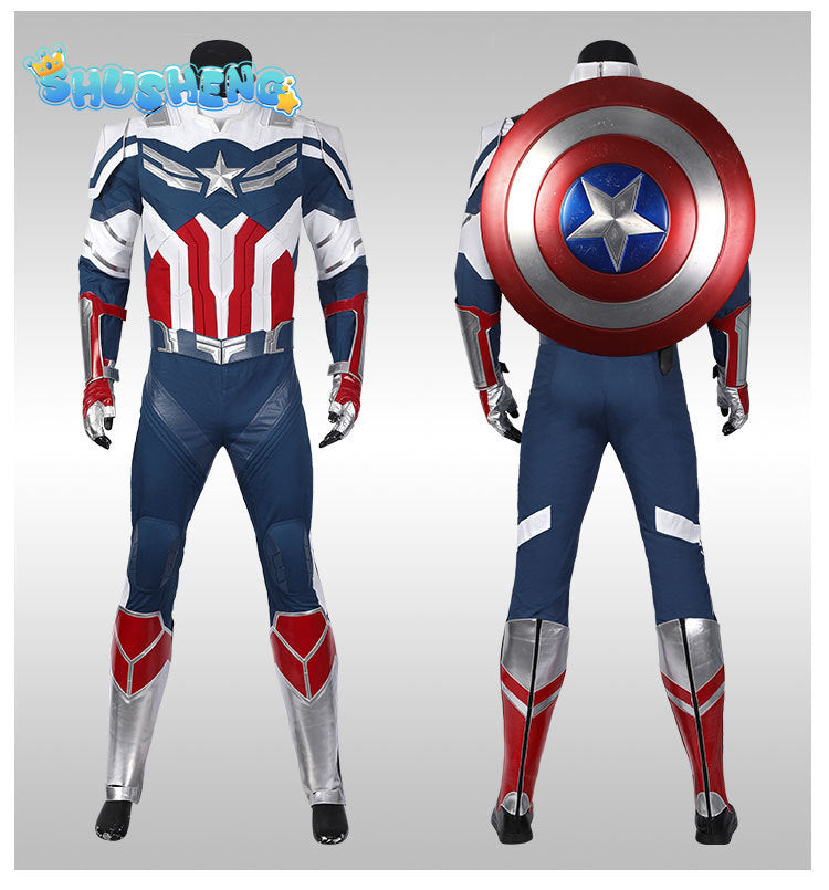 New Captain America Cosplay Costumes The Falcon And The Winter Soldier Jumpsuit Halloween Carnival Comic-con Masquerade Props