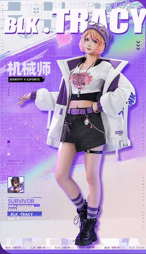 Identity Ⅴ Mechanic Cosplay Costume Tracy Reznik BLK IDV-ES Uniform Halloween Carnival Party Christmas Play Role Clothe Clothing