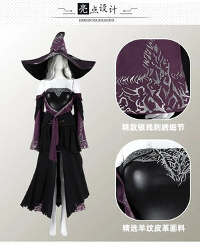 Shusheng-R Elden Ring Recluse NIGHTREIGN Full Set Dress Uniform Props Accessories Women Halloween Carnival Party