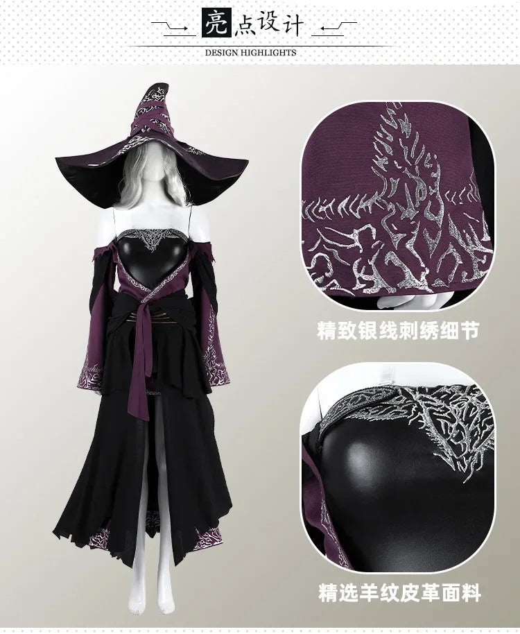 Shusheng-R Elden Ring Recluse NIGHTREIGN Full Set Dress Uniform Props Accessories Women Halloween Carnival Party