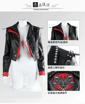 LoL Arcane：League of Legends 2 Vi Cosplay Costume Coat Uniform Hallowen Carnival Party Play Role Clothing for Women Shusheng