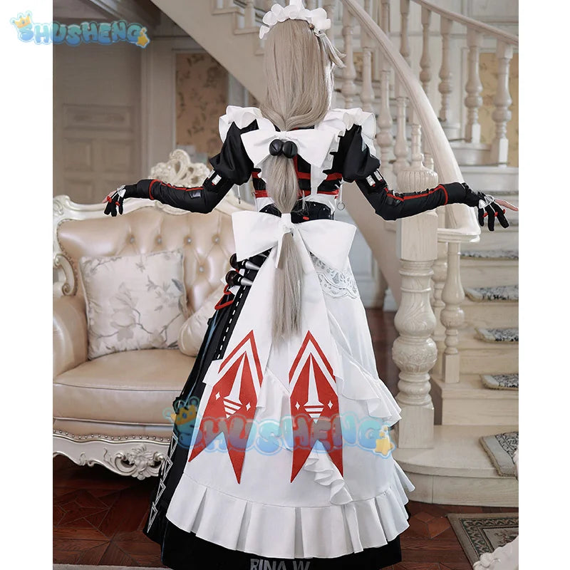 Zenless Zone Zero Alexandrina Sebastiane Rina Cosplay Costume Wig Maid Dress Uniform Victoria Housekeeping Halloween Party Women