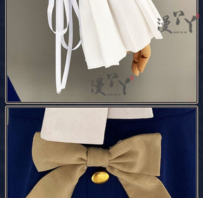 Arknights Amiya Cosplay Costume Set Dress  Ear Headband White Navy Games Anime Costumized Outfit for Women