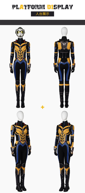 Hope Wasp Cosplay Movie Ant-Man and the Wasp Quantumania Hope Wasp Jumpsuit Suit Women Halloween Carnival Cosplay Costume