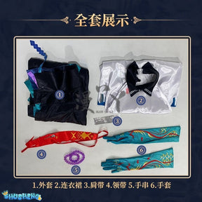 Dusk Cosplay Costume Game Arknights Dusk Dragon Cosplay Ears Tail Horns Women Costume