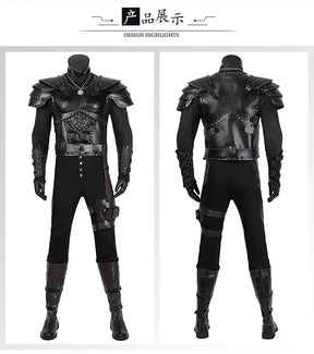 Witcher 3:Wild Huntc Geralt Cosplay Geralt Costume Handsome leather men set accessories props complete Halloween party uniform