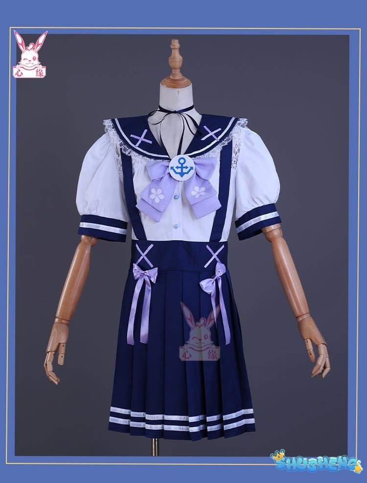 In Stock Aqua Minato Cosplay Costumes Hololive Holo Vtuber JK Sailor School Uniform Seifuku Ateshi Onion Baqua