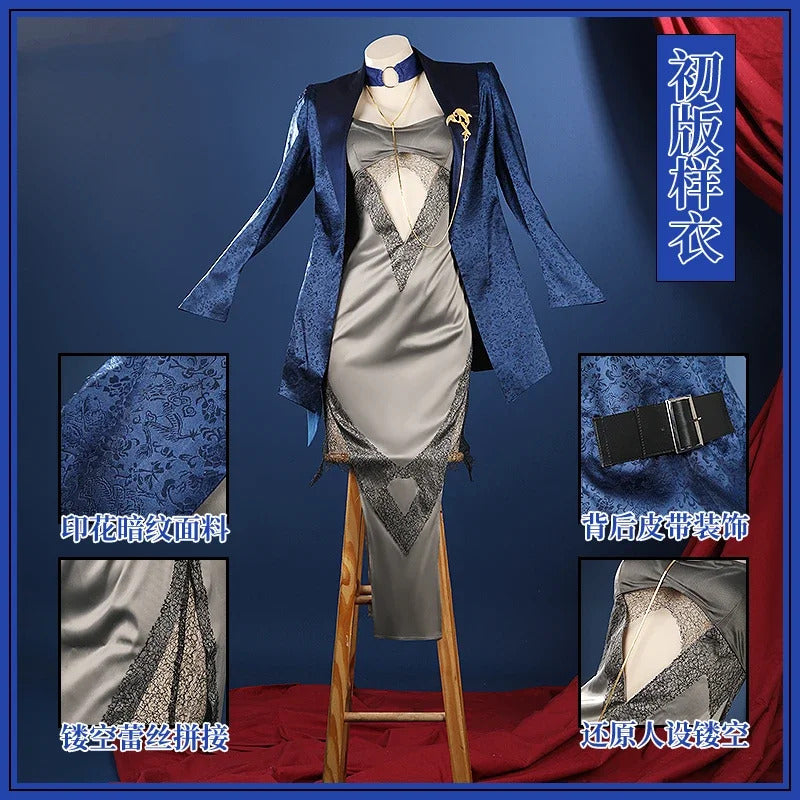 Path To Nowhere Vautour Bleu Cosplay Costume Suit Coat Uniform Hallowen Carnival Party Play Role Clothes Clothing for Women Men