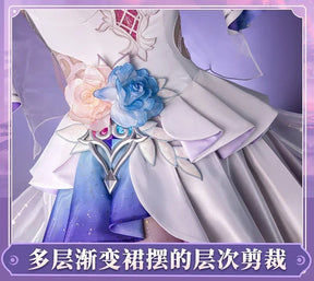 Shusheng-R Honkai: Star Rail Cyrene Women Elegant Dress Uniform Cosplay Costume Headwear props Halloween Party Role Play Outfit