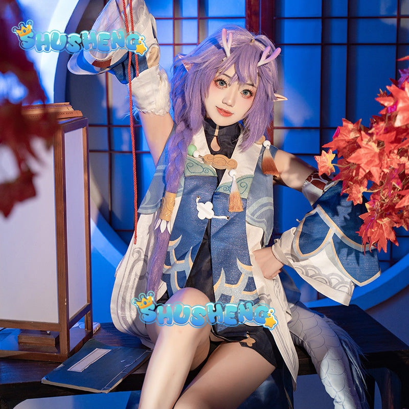 Bailu Cosplay Collab Series: Honkai Star Rail Cosplay Bailu Costume Healer Lady HSR Cosplay Halloween Costumes Outfit