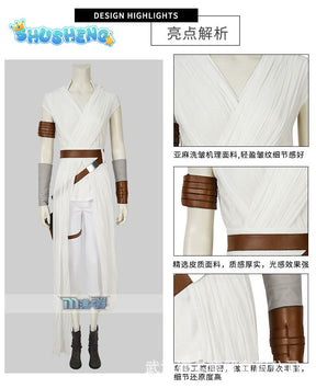 Star and Wars Rey Cosplay Costume The Rise of Skywalker Rey Cosplay Uniform Set Adult Halloween Carnival Party Costumes for Woma