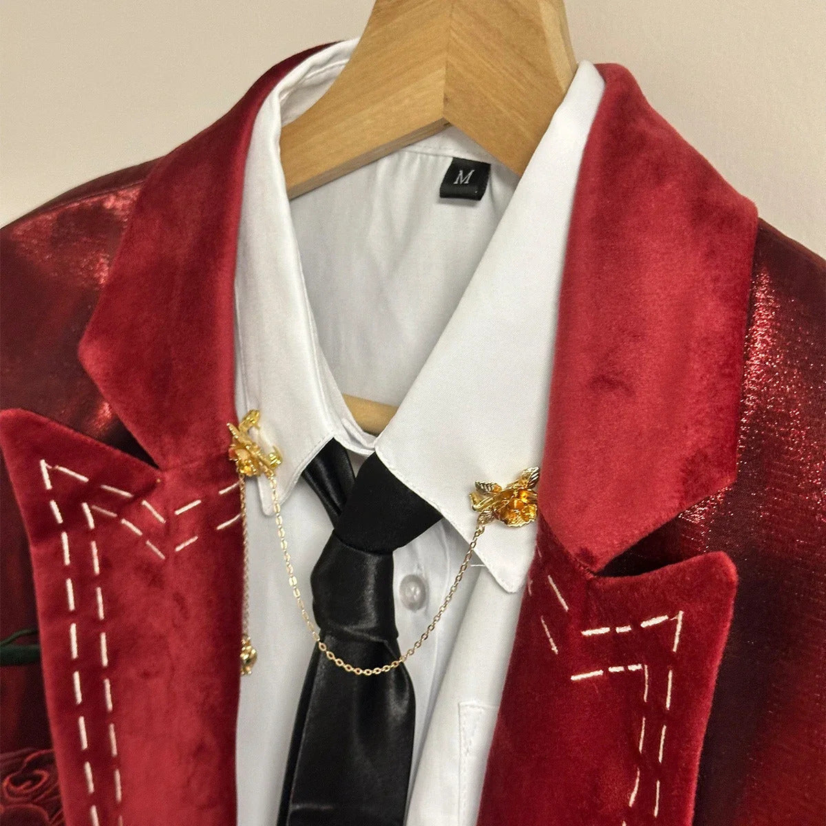 Shusheng-R Love And Deepspace Rafayel Cosplay Costume Rose Burning Kiss Rose Secret Letter Uniform Halloween Party for Women Men Carnival
