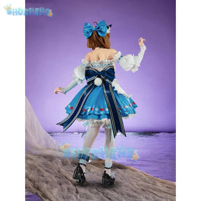 Shusheng Arknights Eyjafjalla A Picnic Before A Long Trip Game Suit Sweet Lovely Dress Cosplay Costume Halloween Party Outfit