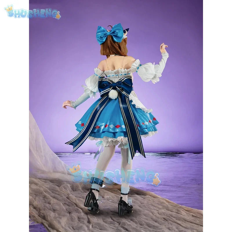 Shusheng Arknights Eyjafjalla A Picnic Before A Long Trip Game Suit Sweet Lovely Dress Cosplay Costume Halloween Party Outfit