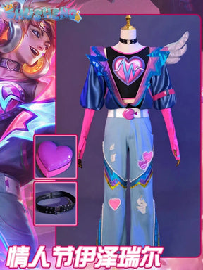 LOL Ezreal Valentine's Day Women Cosplay Costume Cos Game Anime Party Uniform Hallowen Play Role Clothes Clothing