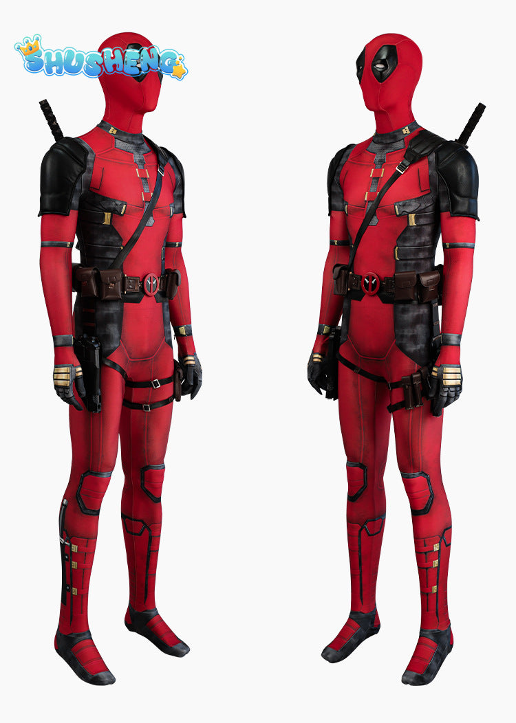 New Deadpooling 3 Cosplay Cosutme Wade Winston Wilson Jumpsuit Belt Cosplay Costume Movie Anti-hero Suit Halloween