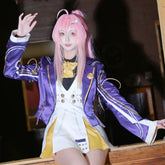Game Cosplay Series:  Wuthering Waves- Amis Cosplay academic uniform Costume full set Shushengcos Pink haired woman
