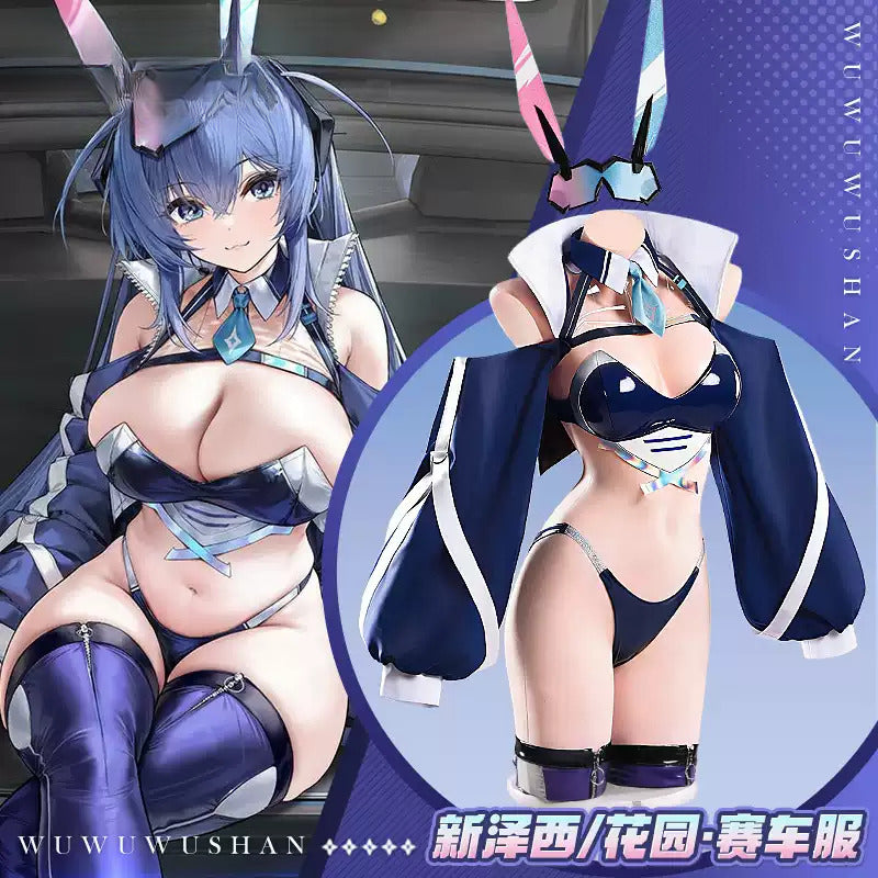 Shusheng-R Game Azur Lane USS New Jersey Racing Suit  Cosplay Costume S-XXL
