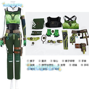 Shusheng Valorant Skye Cosplay Uniform Hallowen Carnival Play Role Clothes Clothing New Full Set for Women Men