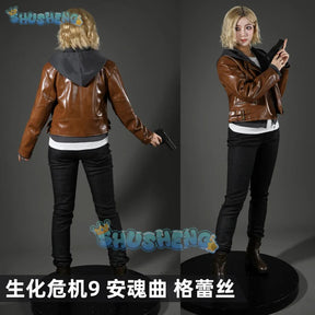Shusheng-R Resident Evil Requiem Grace Ashcroft Cosplay Costume Uniform Halloween Carnival Party Christmas Play Role Clothes Clothing