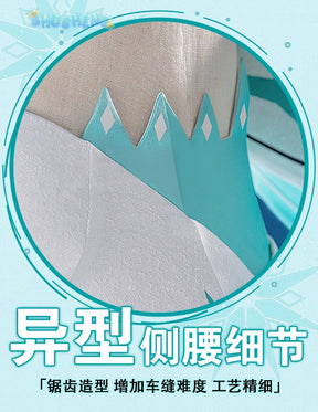 Honkai impact 3rd Kiana kaslana winter Princess cosplay costume cloak and Crown props full set uniform Carnival Halloween set