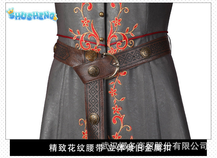 Rhaenyra Targaryen Cosplay Long Robe Pants Battle Uniform Women Dragon Princess Rhaenyra Halloween Costume Accessories