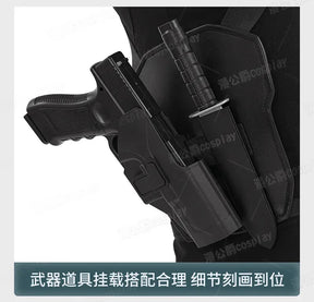 Thunderbolts Bucky Barnes Cosplay Winter Soldier Costume Halloween Men's Fantasy Uniform Coat Props Shoes Accessories Net Set
