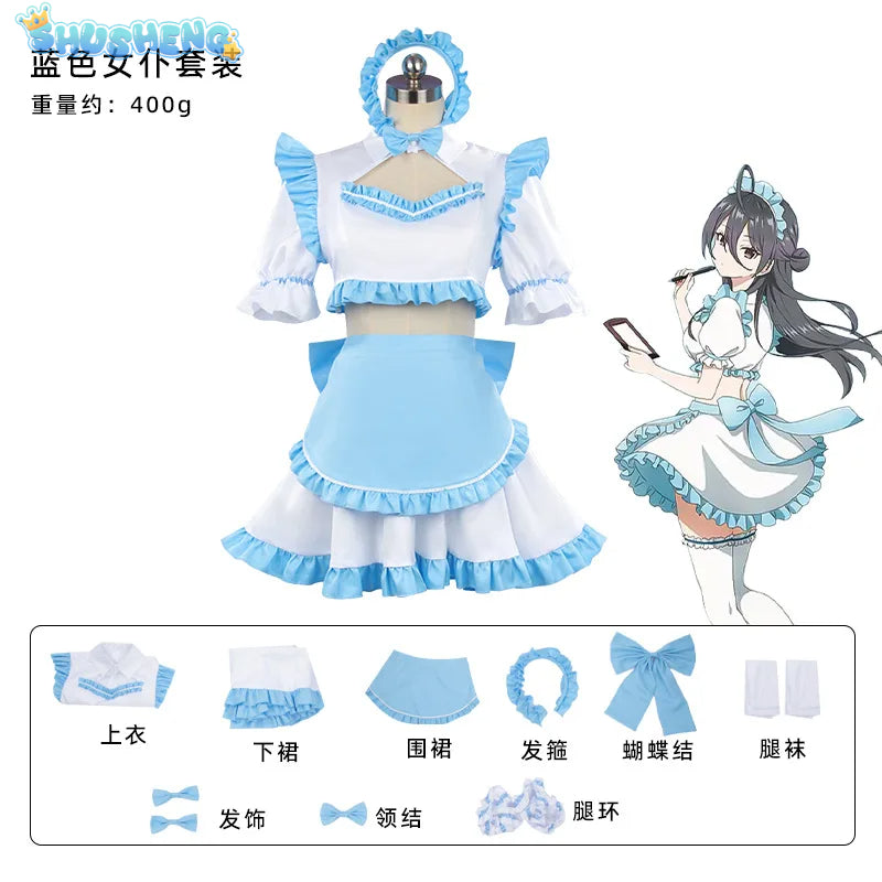 Anime Roshidere Alya Alisa Mikhailovna Kujou Cosplay Maid Costume Wig Yuki Suou Dress Maid Skirt Ayano Kimishima Halloween Women