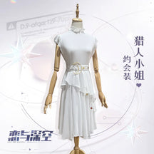 Shusheng Love and Deepspace Heroines Cosplay Costume White Dress Date Outfit Daily Wear Uniform Halloween Party Women Men Props