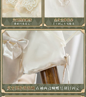 Eurydice Little Girl Cosplay Game Identity V Costume Girl Memory Alice Dress Headgear Wig Set Halloween Party Outfit Women
