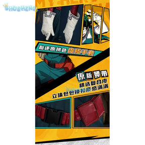 Latest styles My Hero Izuku Academy Midoriya Cosplay Costume Hero Academy Deku Batting Suit Green Men Uniforms set XS-XXL