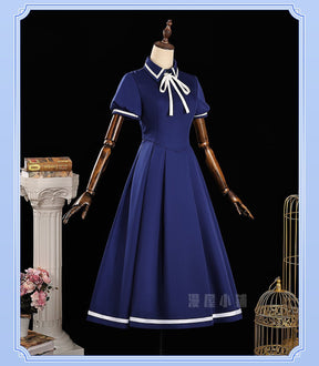 Cardcaptor Sakura Sakura Kinomoto Cosplay Costume Blue Regular Dress