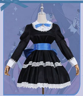 Stocking Anarchy Cosplay Panty & Stocking Black Dress Uniform Long Blue Halloween Party Outfits for Women