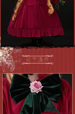Rozen Maiden Shinku Cosplay Reiner Rubin Costume Cloak accessories Props Halloween carnival gorgeous red oversized dress set