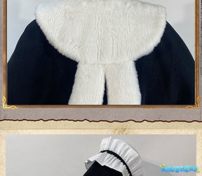Anime Yosuga No Sora Kasugano Sora Cosplay Costume Winter Fur Collar Shawl Skirt Lolita Woman Cute Christmas Party Suit