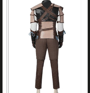 Witcher 3：Wild Hunt Geralt Cosplay Geralt of Rivia Costume Men Vest pants jacket armor belt gloves  full set Halloween uniform
