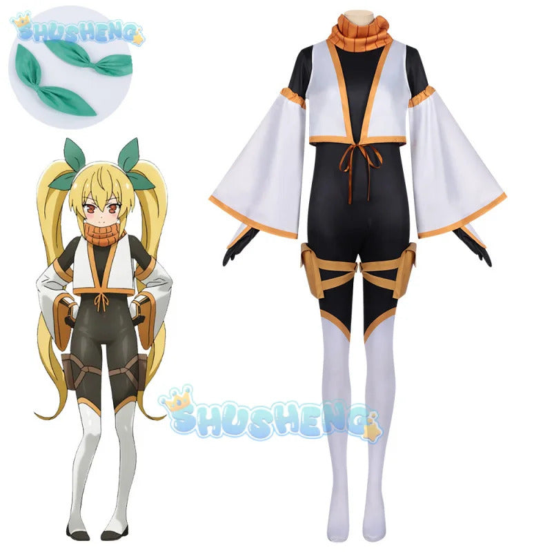 Kanae Natsumi Cosplay Costume Jumpsuit Anime I'm Living with An Otaku NEET Kunoichi Headwear Halloween Party Women Girls Props