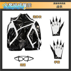 New Black Cat Felicia Hardy Cosplay Costume Jumpsuit Mask Gloves Boots To Choose For Game Party Custom Made