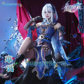 Honkai: Star Rail Hanya cosplay costume dress headwear tattoo sticker ring uniform Xueyi sister judges ten-Lords commission