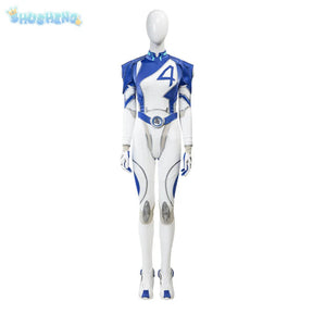 Fantastic Four Susan Storm Richards Invisible Woman Cosplay Costume Halloween Carnival Tight jumpsuit Women Set